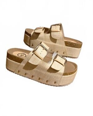 NEW MAKER'S women's nina platform sandal in natural